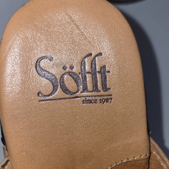 Sofft Car110 Women's Tan Leather Sock Lining Clogs Size 7 - Picture 9 of 10